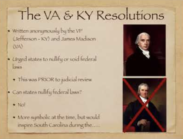 Virgina and Kentucky Resolutions