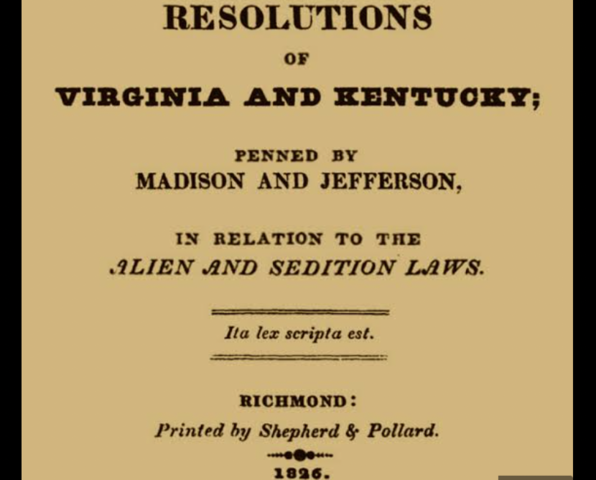 Virginia and Kentucky Resolutions