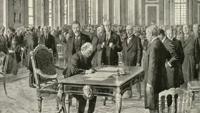 Signing the Treaty of Versailles