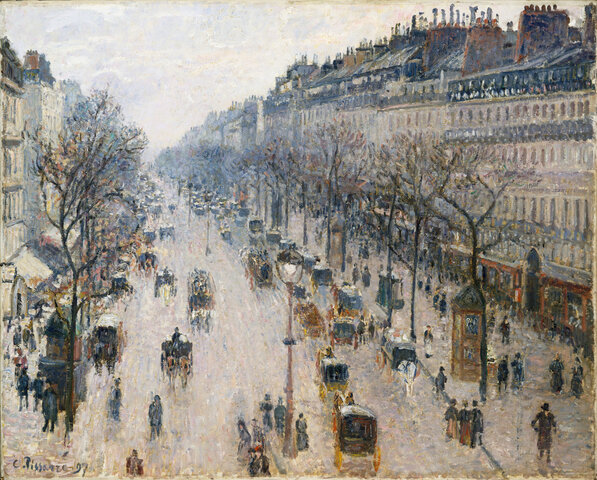Boulevard Montmartre in un mattino d’inverno  Pissarro