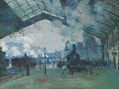 Arrival of the Normandy Train, Gare Saint-Lazare  Monet