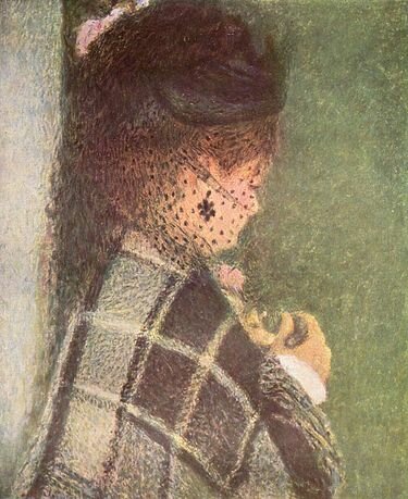 Giovane donna con veletta Pierre-Auguste Renoir