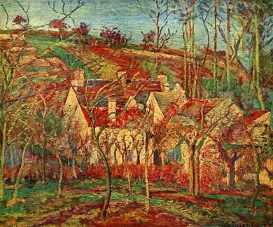Tetti rossi Camille Pissarro