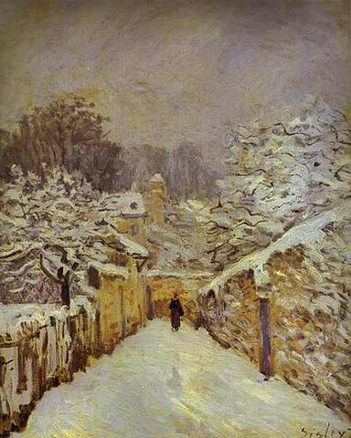Neve a Louveciennes 	Alfred Sisley