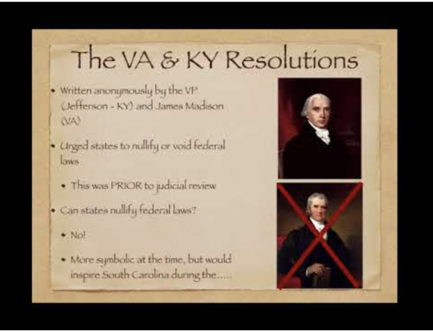 Virgina and Kentucky Resolutions