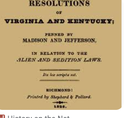 Virginia and kentucky Resolutions