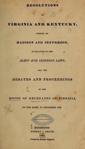 Virginia and Kentucky resolutions
