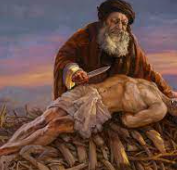 Abraham sacrifices Isaac