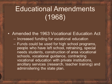 The Vocational Amendments