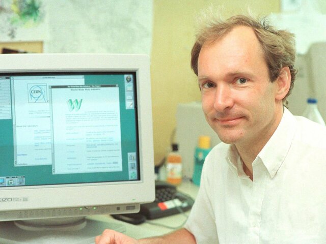 Tim Berners-Lee writes the first website