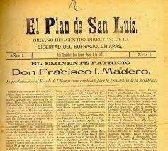 20 de noviembre de 1910 Plan de San Luis