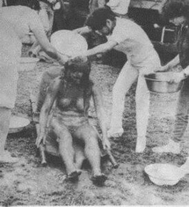 Nacimiento de una niña en medio del desastre