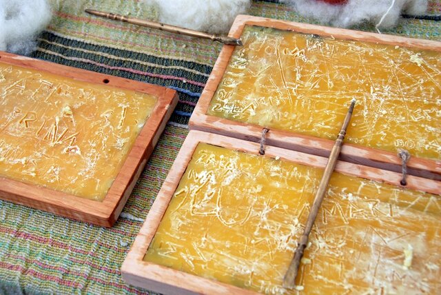 Las tablillas de cera, las antiguas tabletas