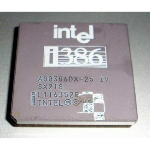 Se da a conocer el procesador 386 con 32 bits de almacenamiento.