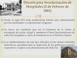 Decreto sobre la Secularización de Hospitales.