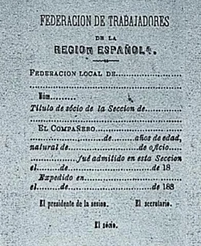 FUNDACIÓN DE LA FEDERACIÓN DE TRABAJADORES DE LA REGIÓN ESPAÑOLA (FTRE)