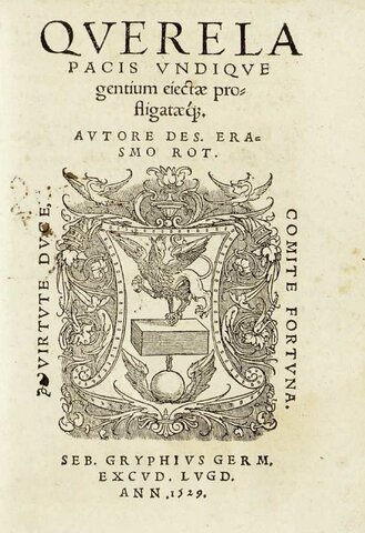 Querela Pacis por Erasmo de Rotterdam