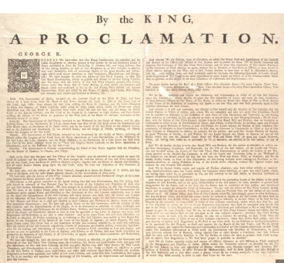 Proclamation of 1763.