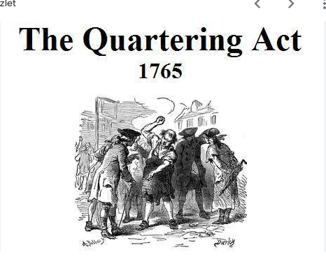 The Quartering Act.