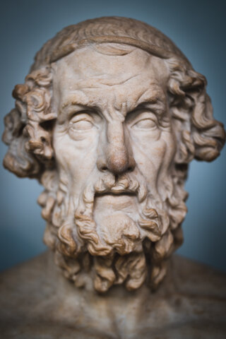 Homer Writes the Odyssey and the Iliad