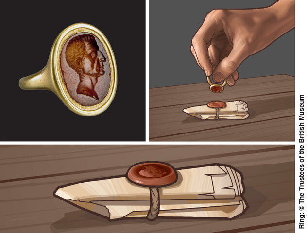 Año 440 a.C. - Impresión mediante sellos, Antigua Roma