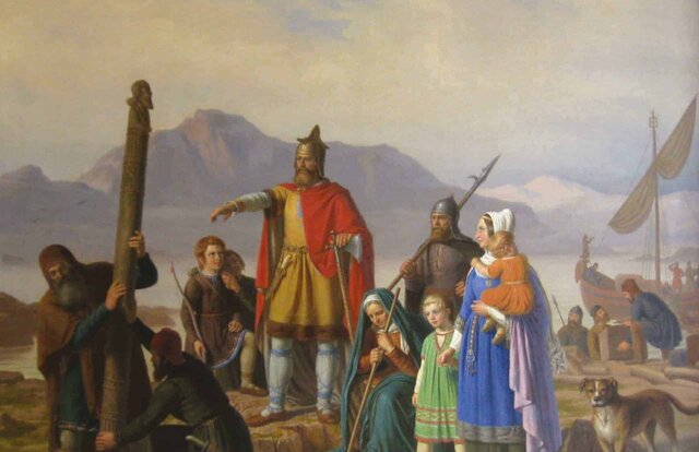 Vikingene etablerer seg på Island