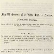 The Espionge Act of 1917