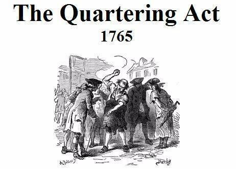 the Quartering Act of 1765