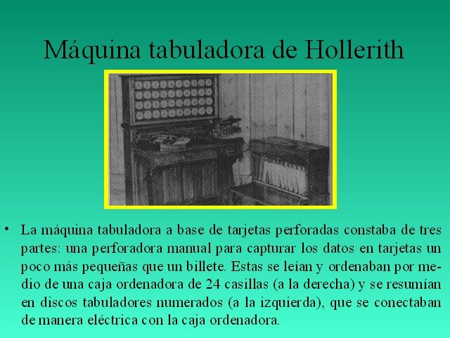 La máquina tabuladora.