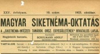 Magyar Siketnéma Oktatás folyóirat