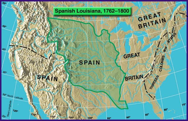 spain gets louisiana