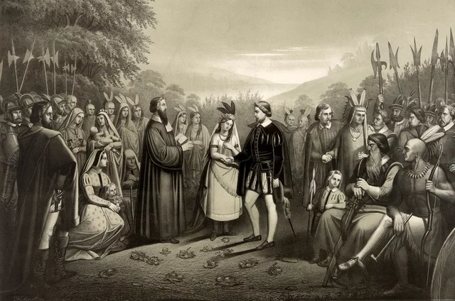 peace between english and powhatan