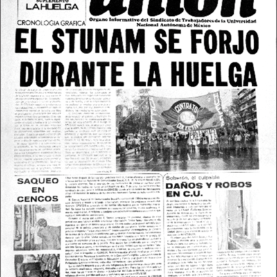 Timeline: Sindicatos de trabajadores administrativos y de institución que han existido en la UNAM