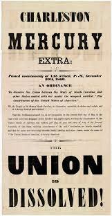 South Carolina secedes from the United States