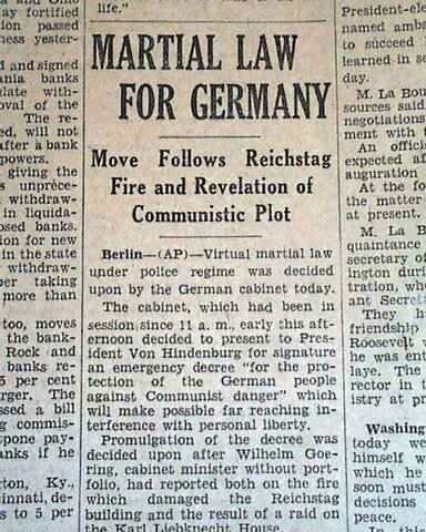 Reichstag Fire Decree OPVL