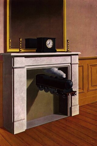 el tiempo detenido, Magritte (surrealismo)