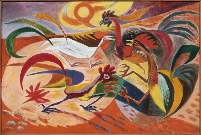 los gallos, Masson (surrealismo)