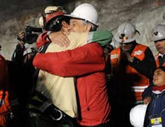 Chile were trapped 2300 feet below the earth's surface