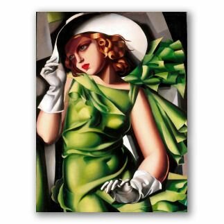 Muchacha con guantes, Tamara Lempicka (Art Decó)