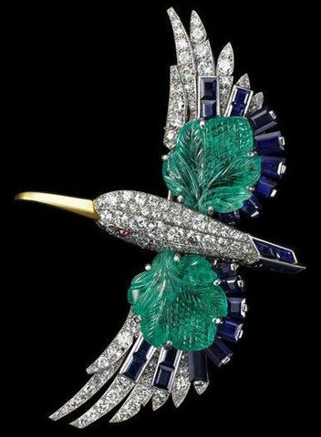 Broche colibrí, Cartier (Art Decó/joyería)