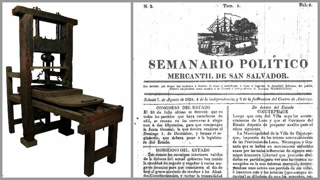 La imprenta en el Salvador.
