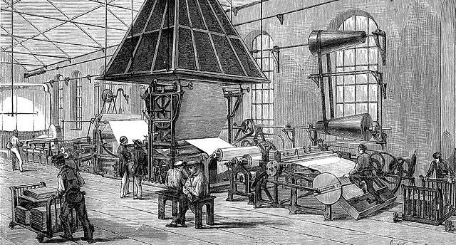 La primera fábrica de papel: