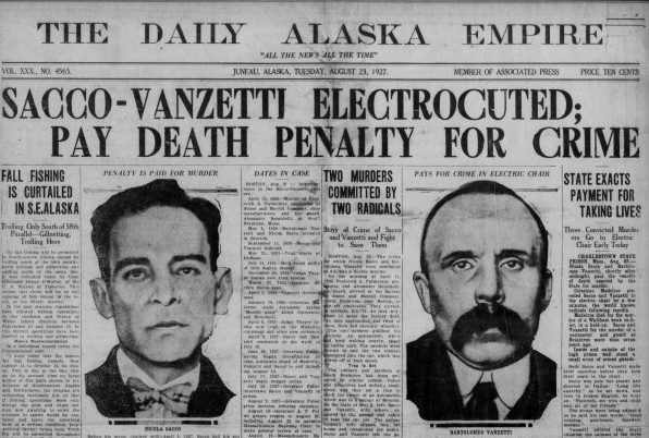 Sacco and Vanzetti Arrested For Armed Robbery and Murder