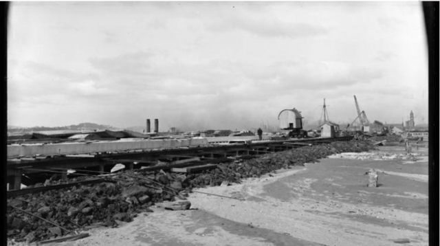 Reclamation in progress at freemans bay