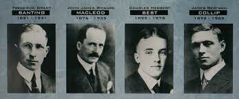 Frederick Grant Banting, Charles Herbert Best y John James Rickard Macleod descubren la insulina.