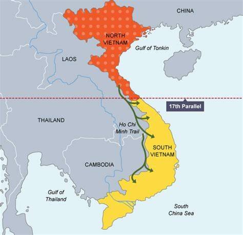 Creation of the 17th parallel between North and South Vietnam