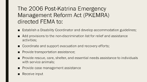 Post katrina emergency management reform act