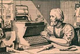Typewriter. By  Christopher Sholes.