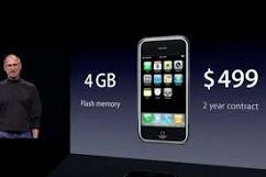Apple CEO Steve Jobs unveils the first iPhone