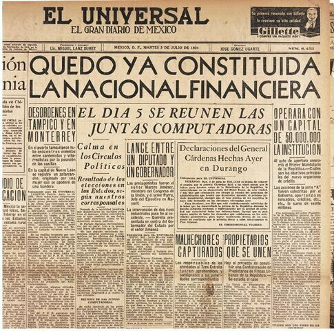 Creación de Nacional Financiera